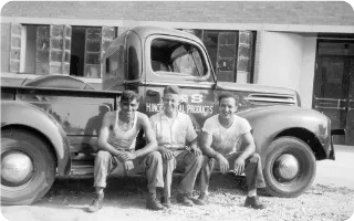Al Stevenson, center, at the Iowa Street facility circa 1949